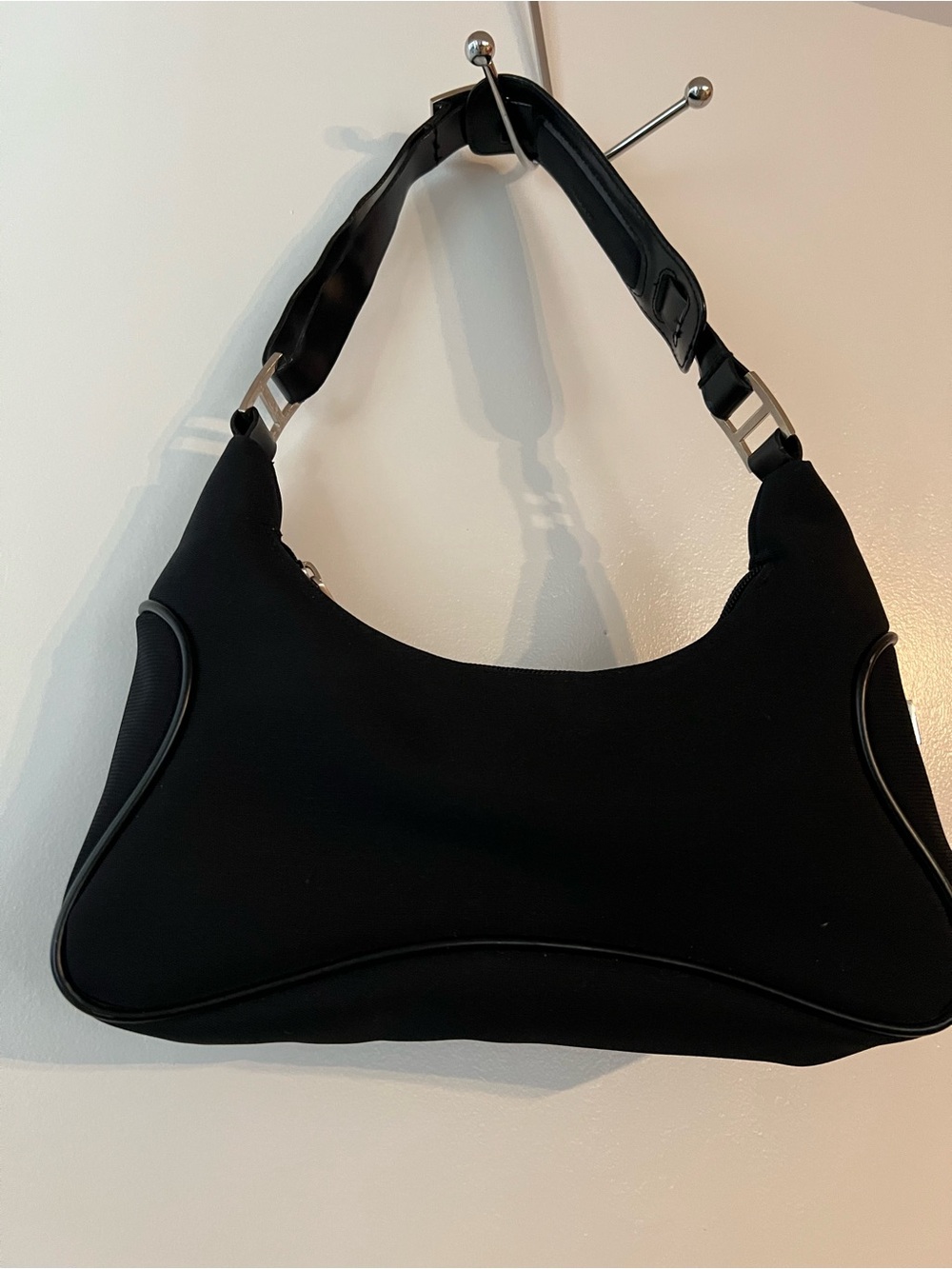 PURE Made in Heaven Black Mini Bag with Silver Logo Plate
